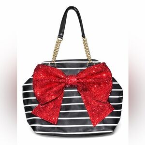 Betsey Johnson Red Bow Purse Large